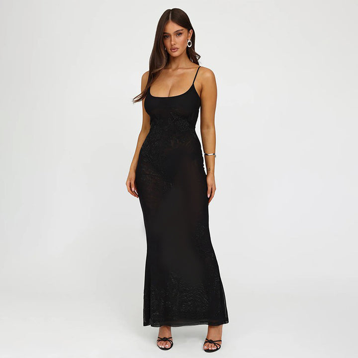 Damen Figurbetontes Abendkleid mit verführerischen Spaghettiträgern Echo Archiv