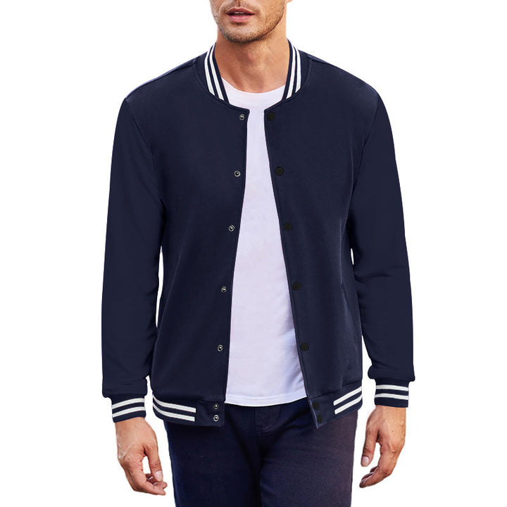 Herren Sportjacke mit kontrastierenden Bündchen und modernen Druckknöpfen Echoarchiv