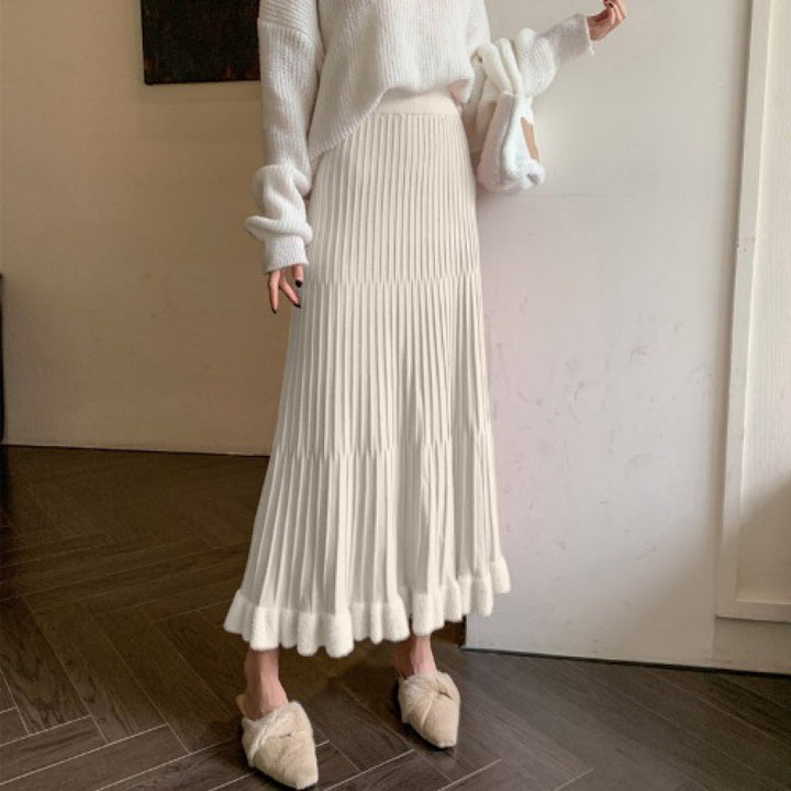 Damen Eleganter Plisseerock mit Volants Echo Archiv