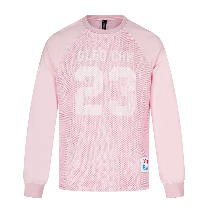 Herren Sportives Mesh-Layer Rundhals‑Sweatshirt mit Raglanärmeln und Front‑Print Echoarchiv