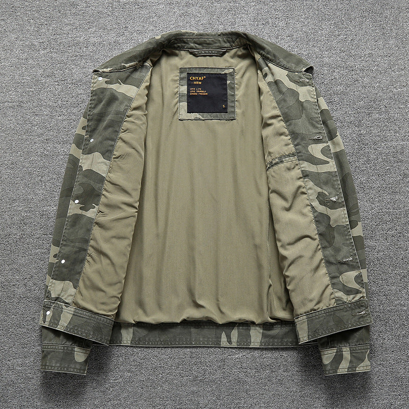 Herren Baumwoll-Twill Hemdjacke im Workwear‑Stil mit Brusttaschen Echoarchiv