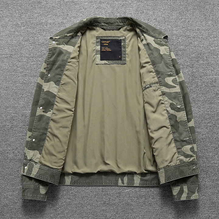 Herren Baumwoll-Twill Hemdjacke im Workwear‑Stil mit Brusttaschen Echoarchiv