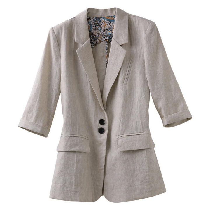 Damen Modischer Leinenblazer Echoarchiv