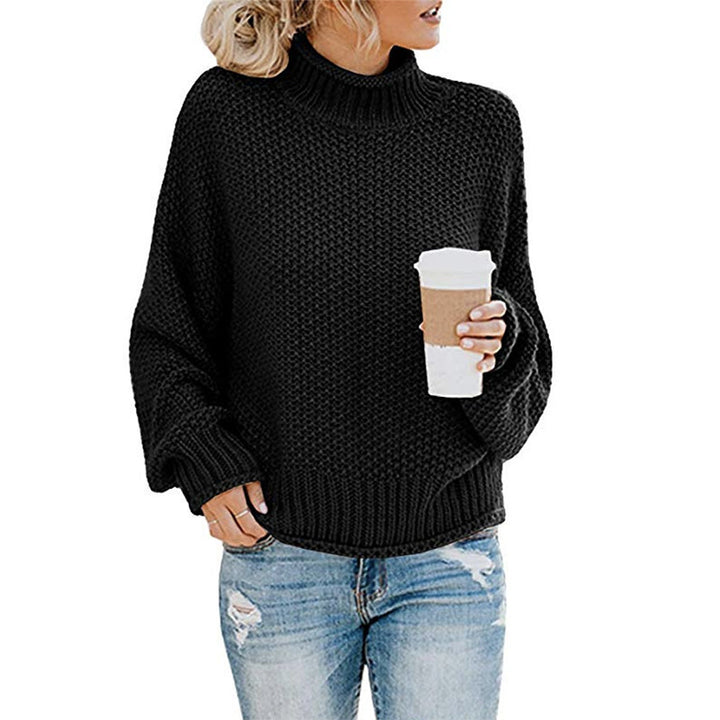Damen nan grobstrick Rollkragenpullover mit Oversize-Schnitt und Blockstreifen-Optik Echo Archiv