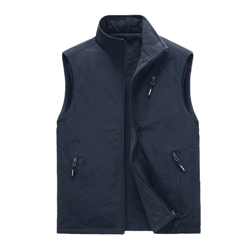 Herren Wärmende Fleece-Jacke ohne Ärmel Echo Archiv