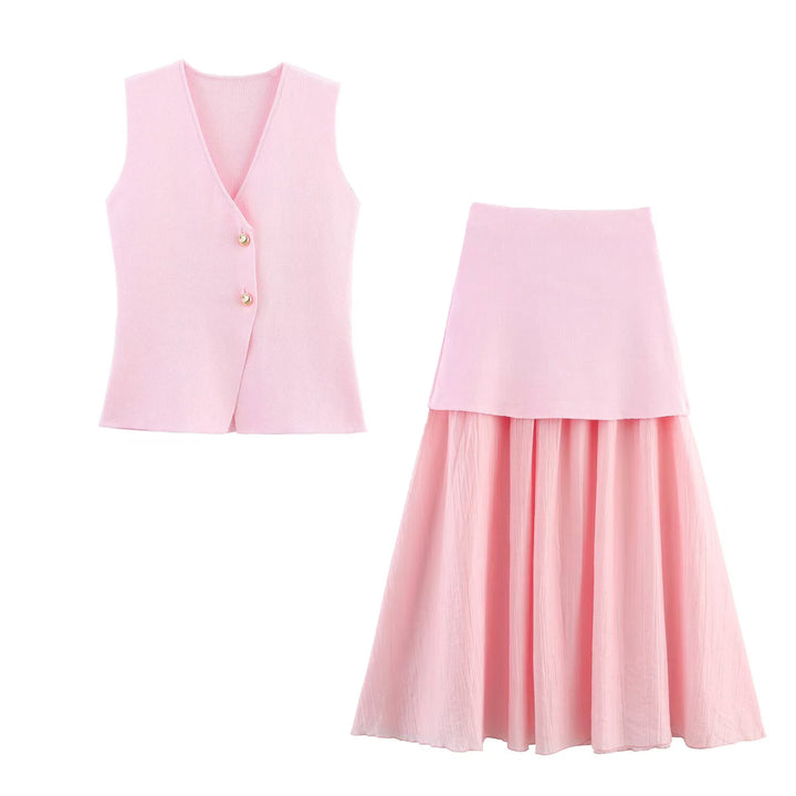 Damen Zweilagiger Chiffon-Maxirock mit glattem Hüftbesatz und A‑Linien‑Fall Echo Archiv