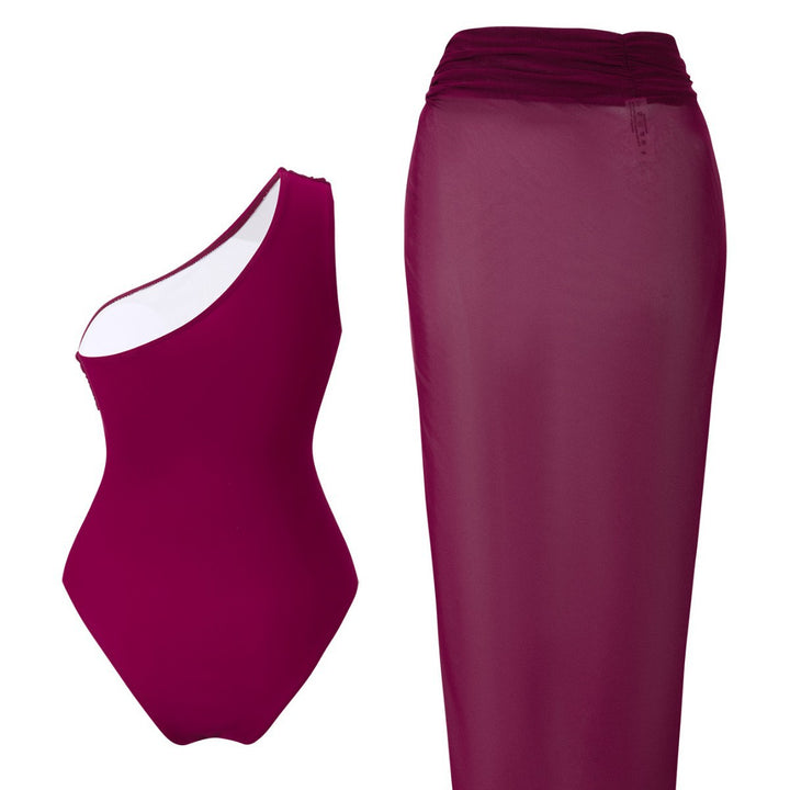 Damen elegantes One-Shoulder Badeanzug Set Echo Archiv