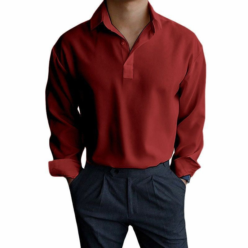 Herren Langarmshirt mit modernem Polokragen und eleganter Passform Echoarchiv