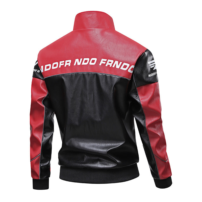 Herren Kunstleder Bikerjacke mit sportlichem Design Echo Archiv
