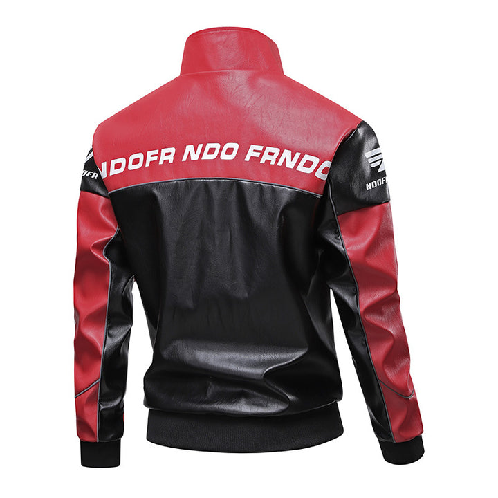Herren Kunstleder Bikerjacke mit sportlichem Design Echo Archiv