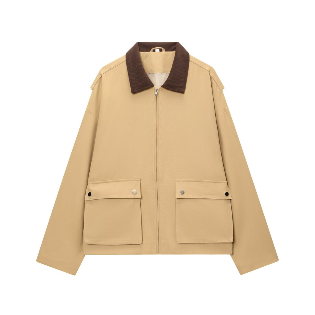 Damen Utility-Fieldjacke mit Cordkragen, Reißverschluss und aufgesetzten Klappentaschen Echoarchiv