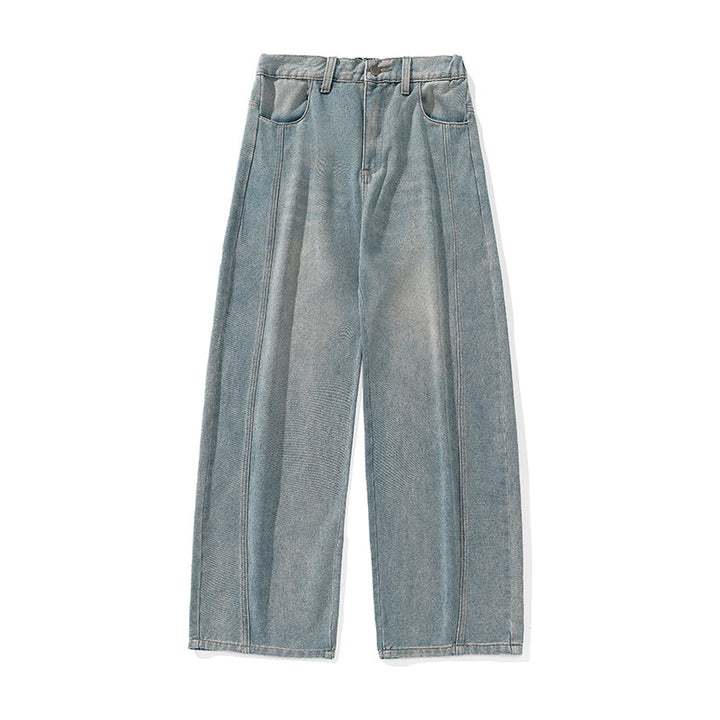Damen Weite High-Waist-Jeanshose mit Mittelnaht-Panels und Balloon-Schnitt Echo Archiv