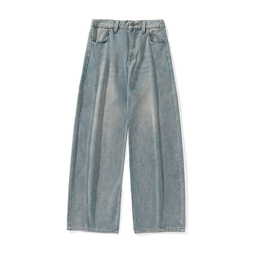 Damen Hochtaillierte Palazzo-Jeans im Vintage-Look mit dekorativen Teilungsnähten Echo Archiv