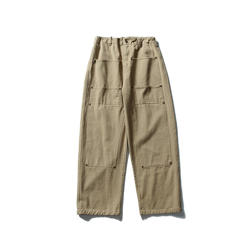 Herren weite Utility-Arbeitshose mit aufgesetzten Patch‑Taschen und elastischem Bund Echoarchiv