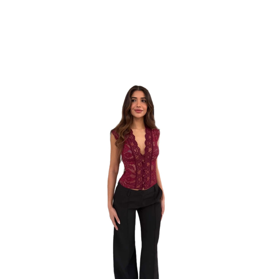 Damen Spitzen-Bodys mit elegantem V-Ausschnitt Echo Archiv