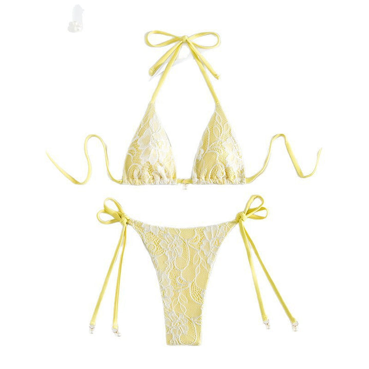 Damen Elegantes Spitzen-Bikini-Set mit verstellbaren Trägern Echo Archiv