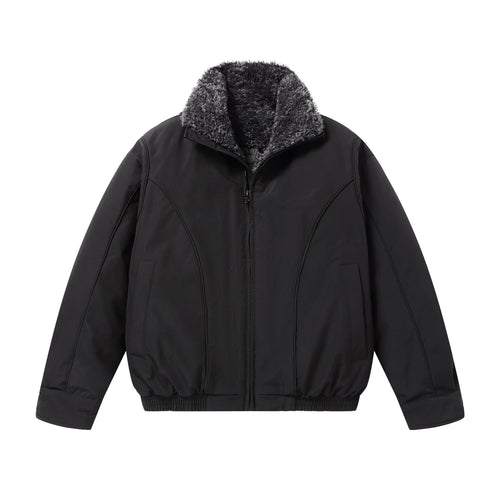 Herren Kurz geschnittene Thermobomberjacke mit hohem Teddykragen Echoarchiv