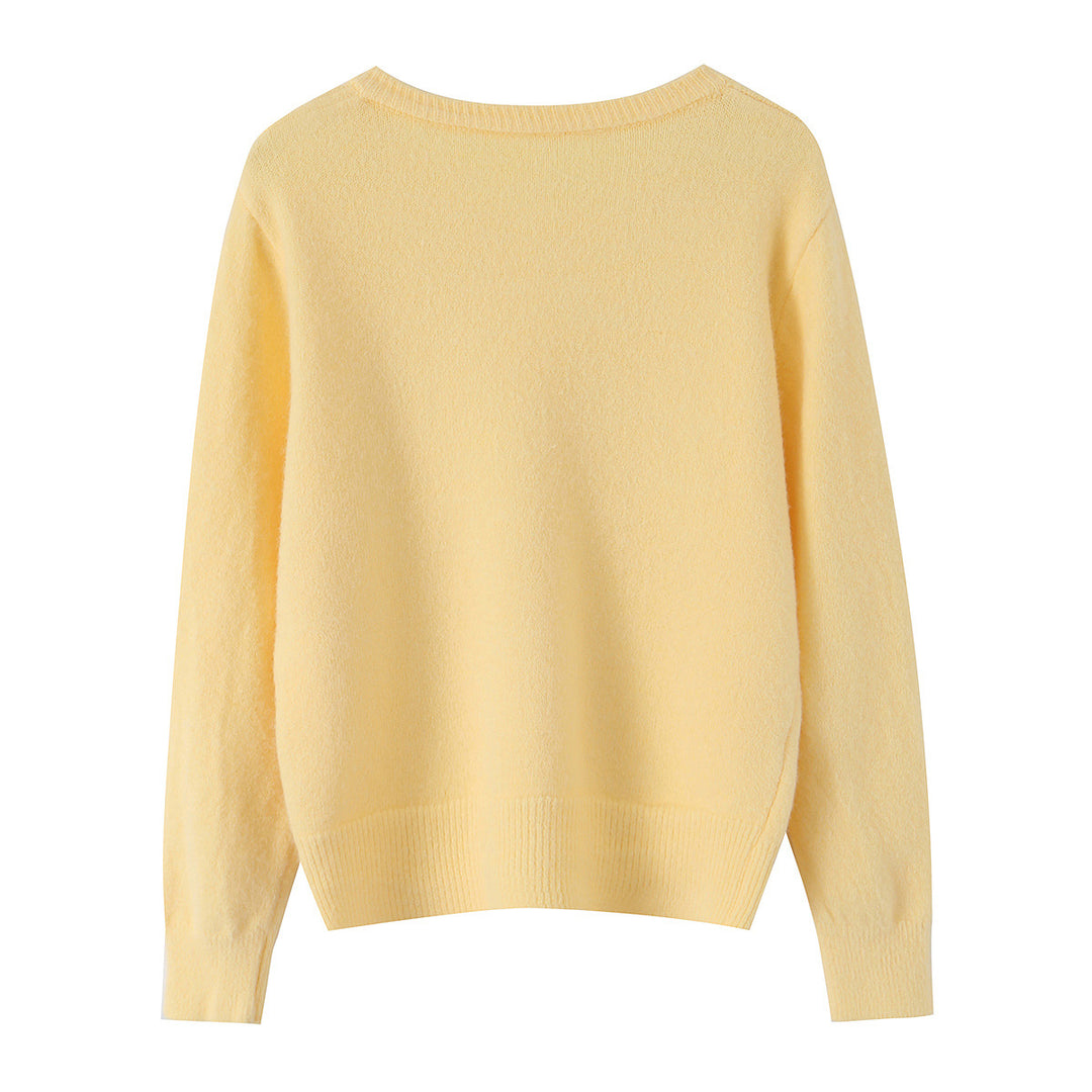 Damen nan Feinstrick-Cardigan mit Rundhalsausschnitt, durchgehender Knopfleiste und elastischem Rippbund Echo Archiv