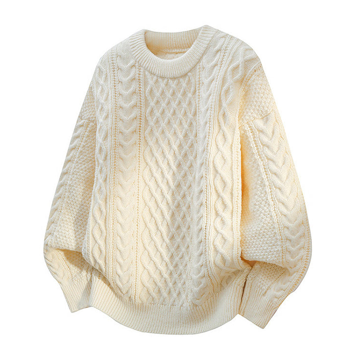 Damen Grobstrickpullover mit Zopfmuster Echoarchiv