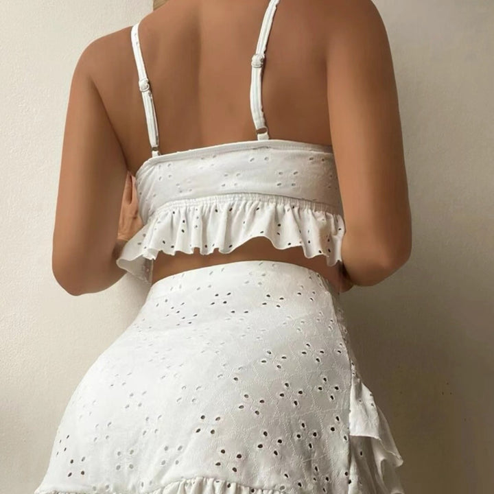 Damen Crop-Top und Rock Set Echo Archiv