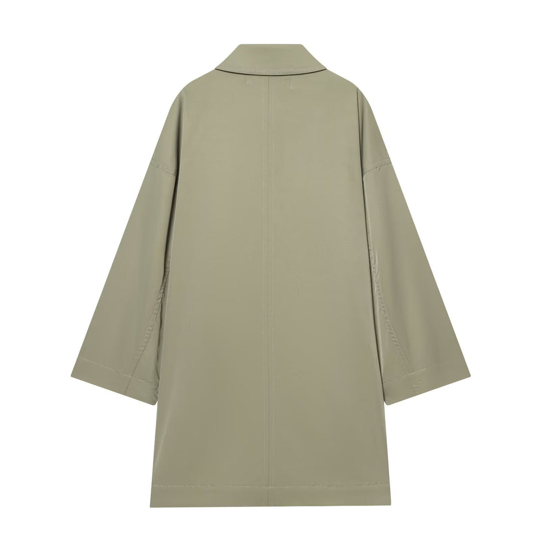 Damen Weitgeschnittener Cape‑Mantel mit verdeckter Knopfleiste und aufgesetzten Taschen Echo Archiv