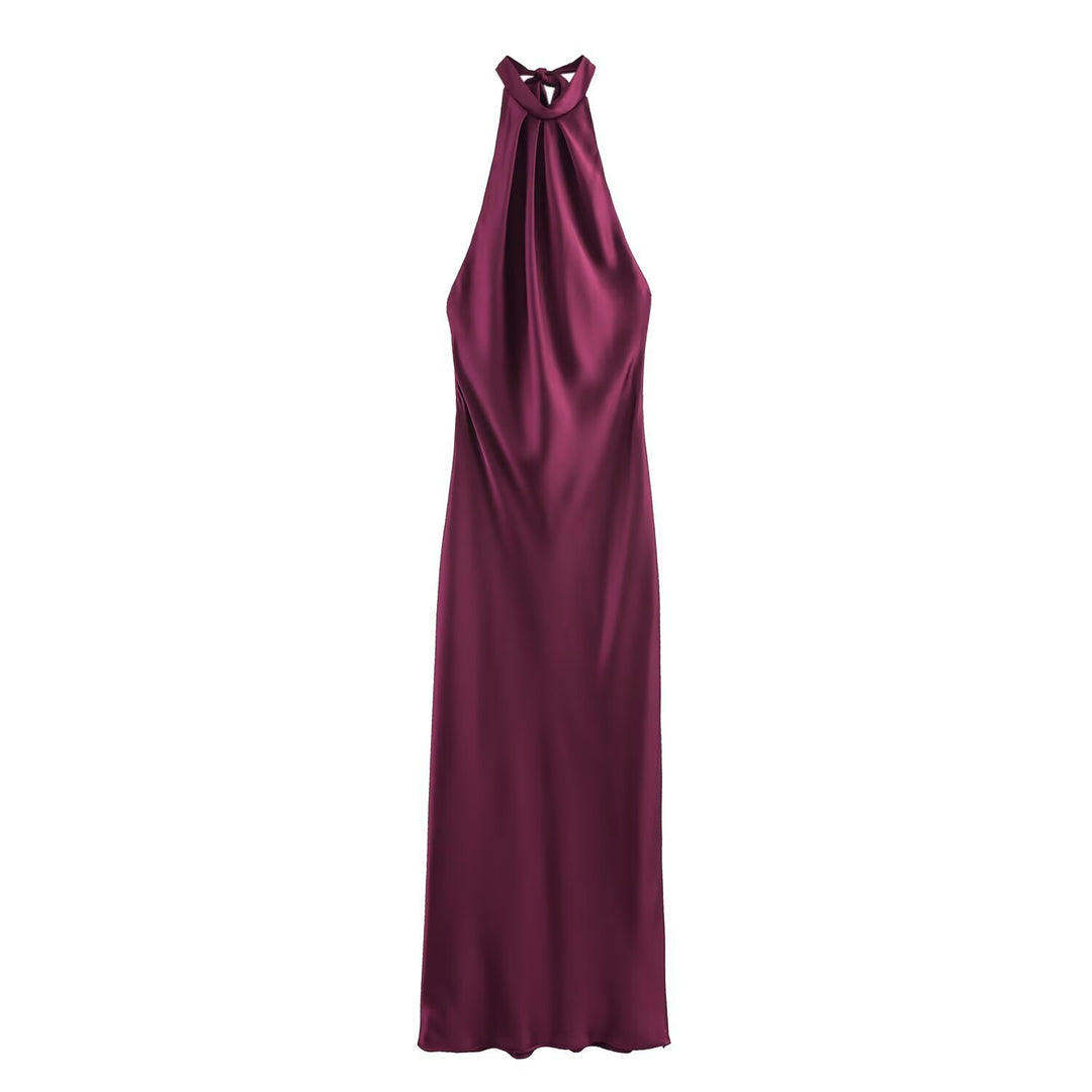 Damen Elegantes Maxikleid mit schimmerndem Wasserfallausschnitt und figurumspielendem Schnitt Echo Archiv