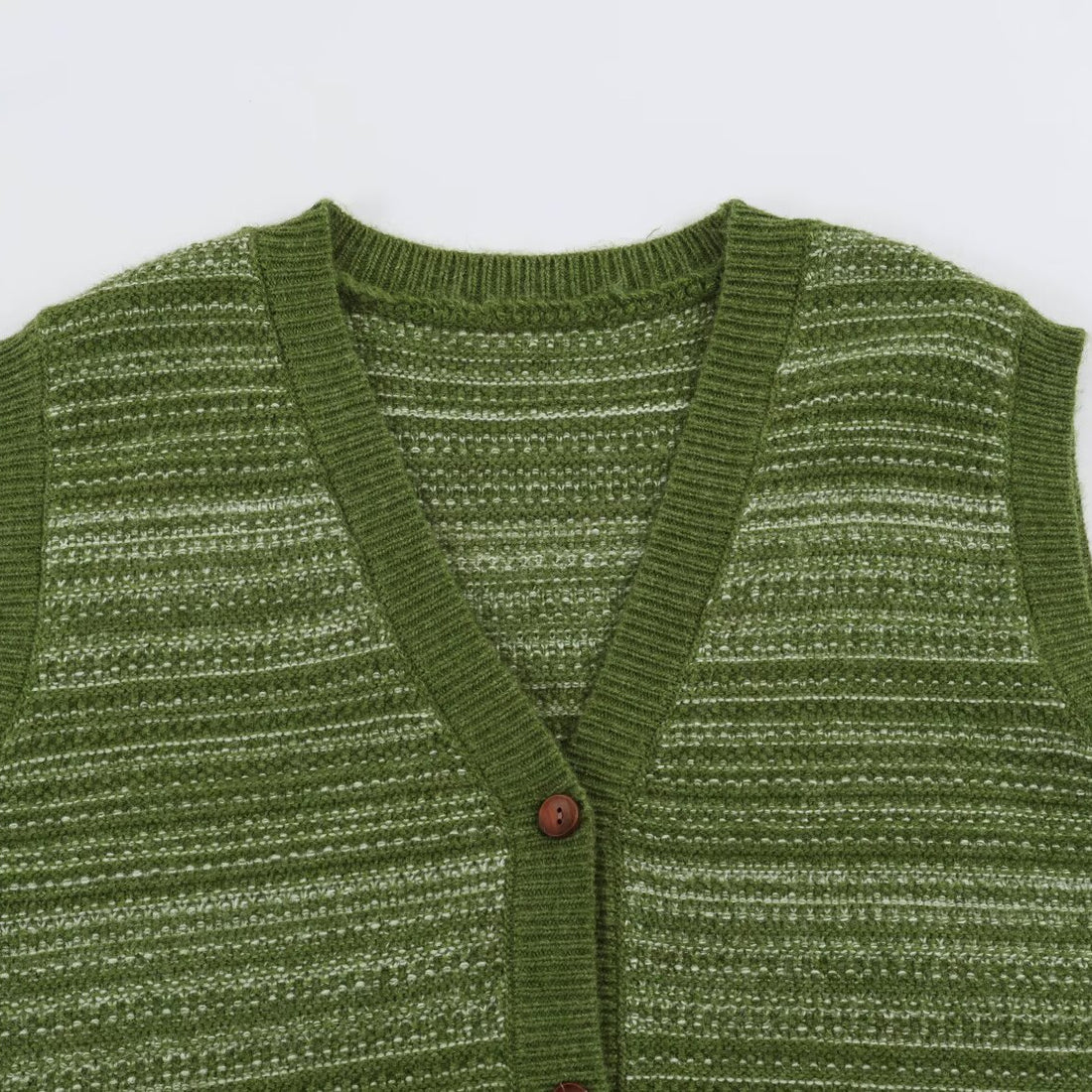 Herren Gestrickte Weste mit V-Ausschnitt, Knopfleiste und feinem Strukturstrick Echoarchiv