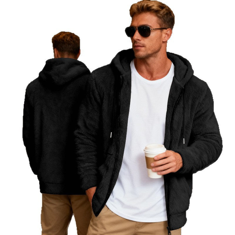 Herren Flauschige Kapuzenjacke Echoarchiv