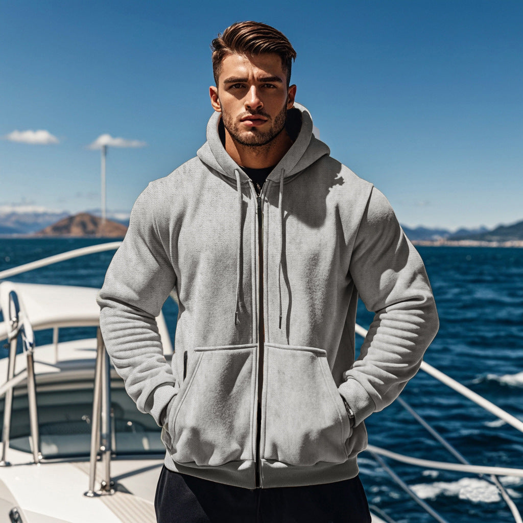 Herren Sportliche Kapuzenjacke mit praktischen Reißverschlusstaschen Echoarchiv