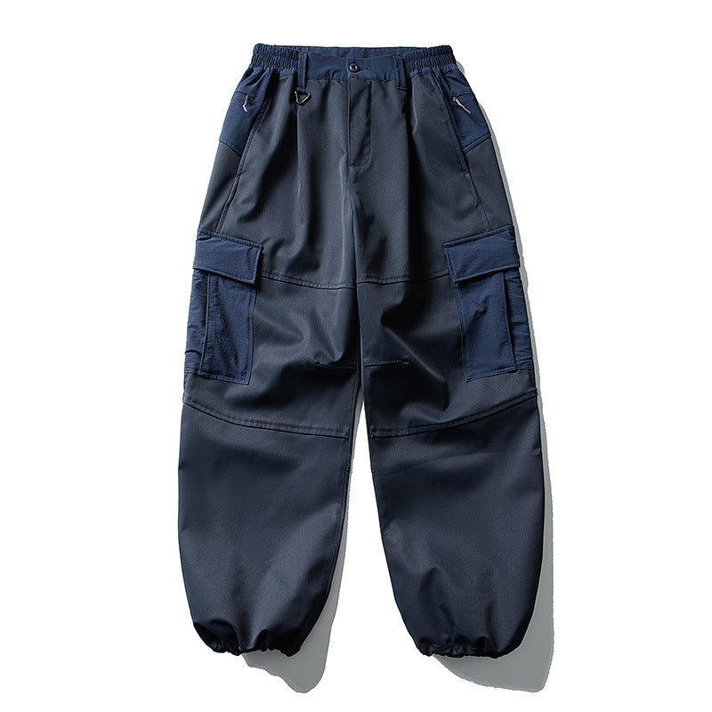 Herren Oversize-Cargohose mit elastischem Tunnelzugbund, Kniepaneelen und elastischen Bündchen Echoarchiv