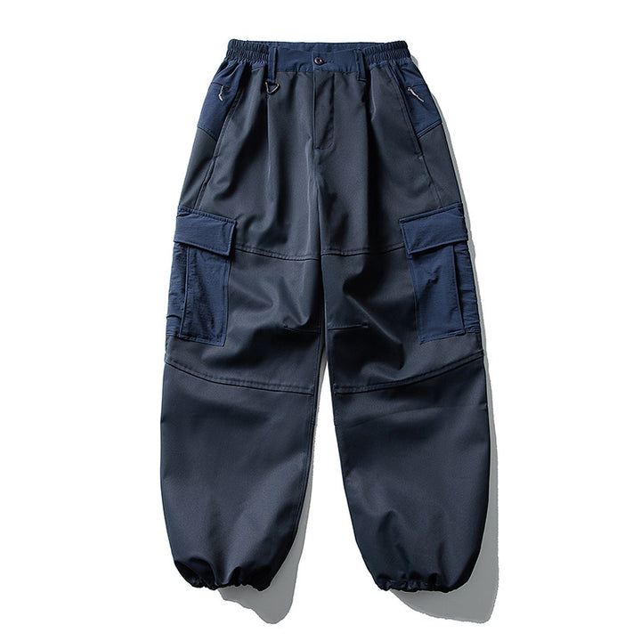 Herren Oversize-Cargohose mit elastischem Tunnelzugbund, Kniepaneelen und elastischen Bündchen Echoarchiv