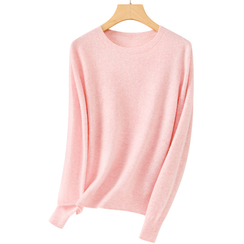 Damen Feiner Rundhals-Feinstrickpullover mit leichter Oversize-Passform Echoarchiv