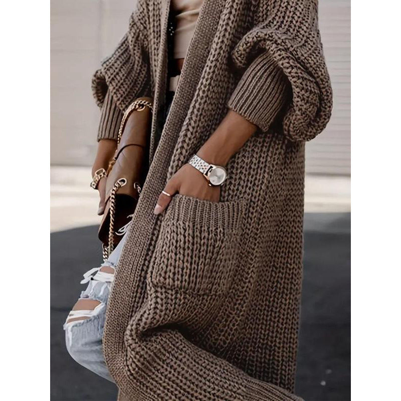 Echoarchiv | Strickcardigan Aus Wolle mit Taschen für Damen Perfekt für Den Alltag