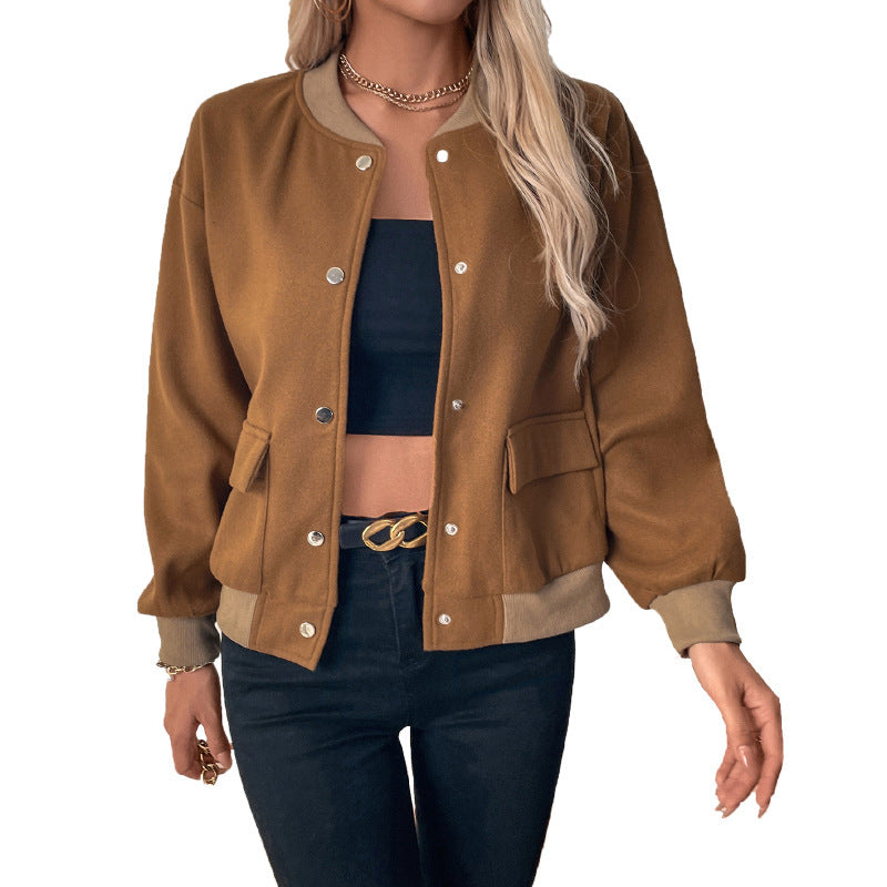 Damen Lässige Bomberjacke Echo Archiv