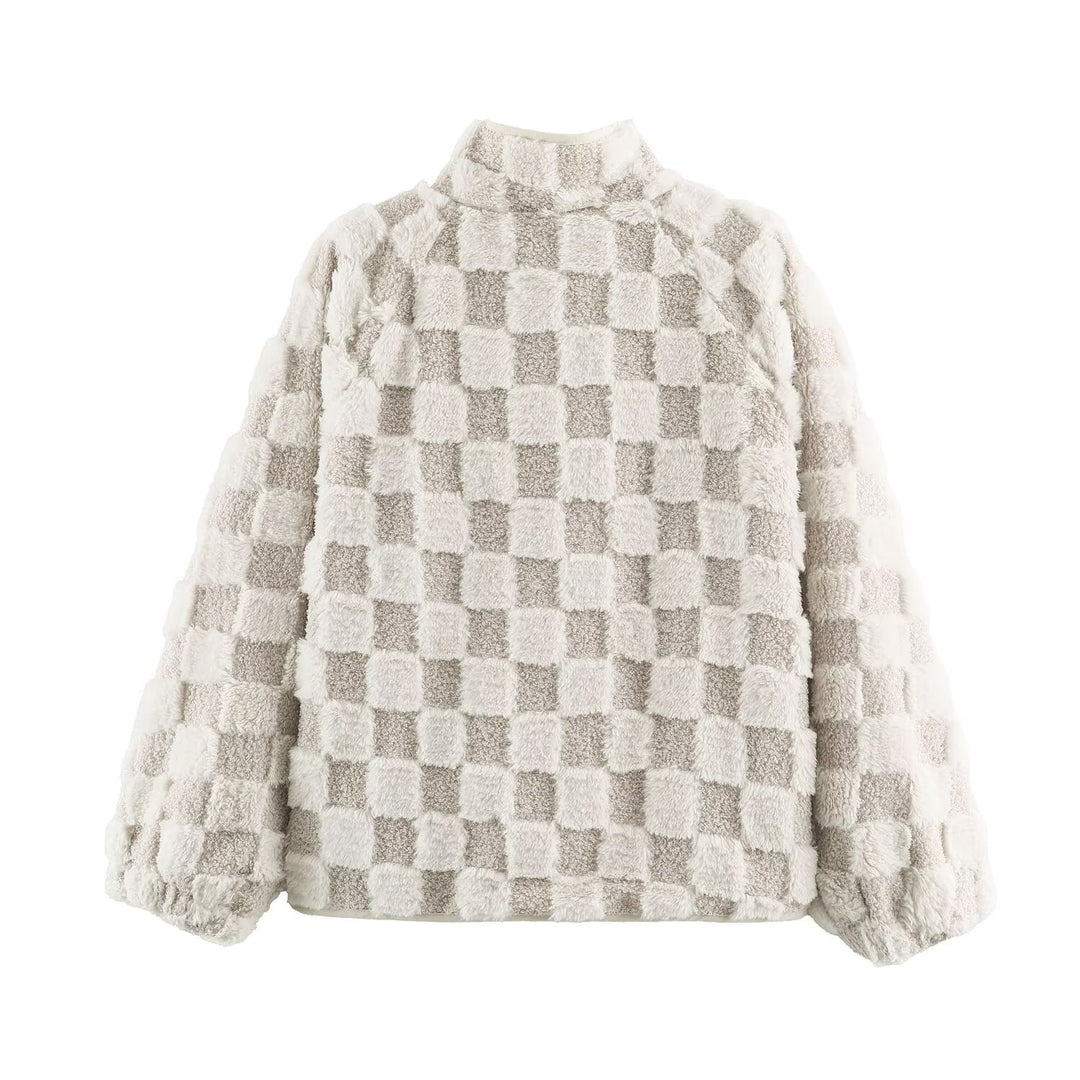 Damen Leichte wattierte Windjacke mit Stehkragen und Polka‑Dot‑Print Echo Archiv