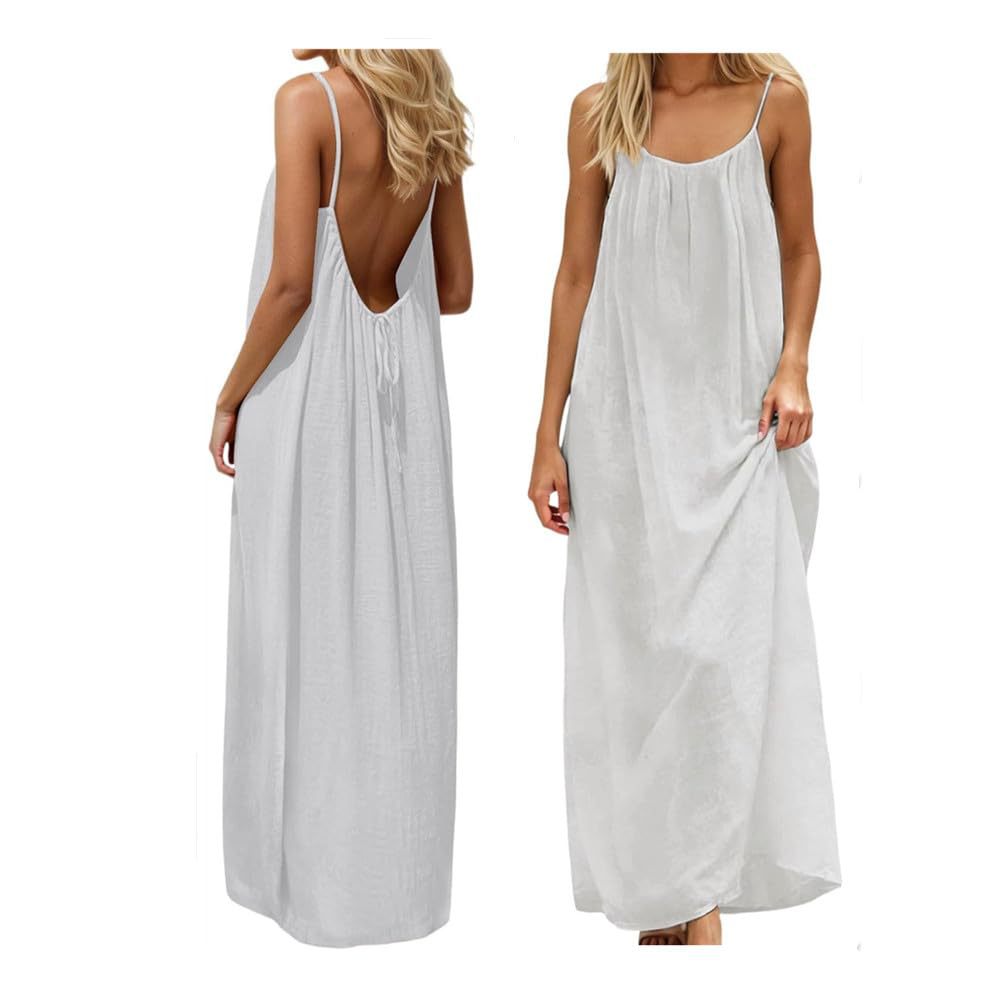 Damen Maxikleid mit tiefem Rücken Echoarchiv