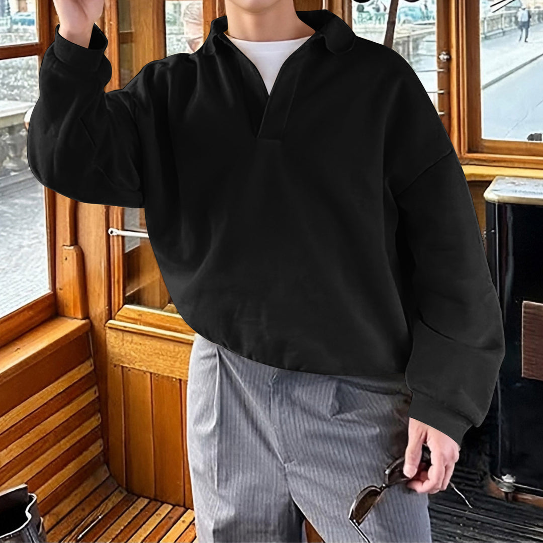 Herren lässiger V-Ausschnitt Pullover aus softem Material Echoarchiv
