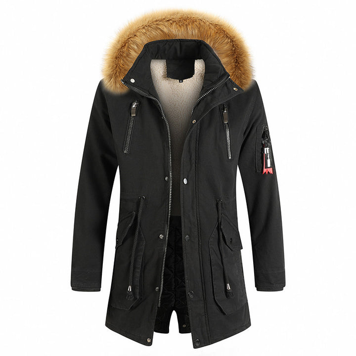 Herren modische Winterjacke mit abnehmbarer Kapuze und warmem Innenfutter Echoarchiv