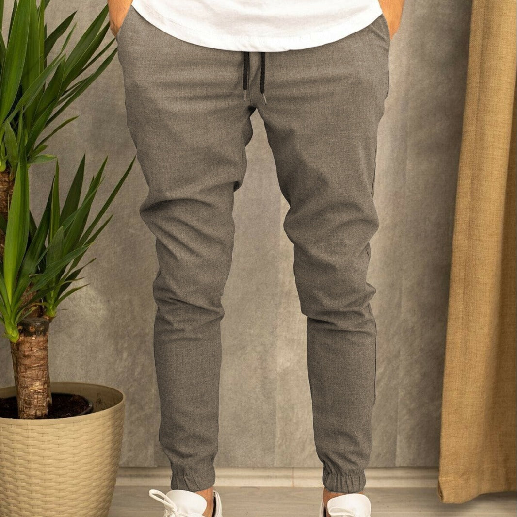 Herren Sportliche Freizeithose mit elastischem Bund und seitlichen Taschen Echoarchiv