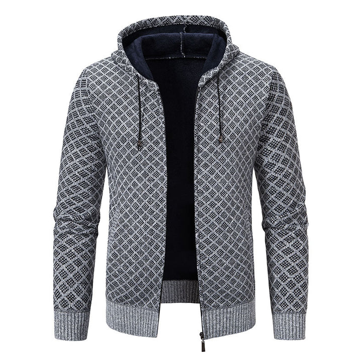 Herren Kapuzenjacke mit strukturiertem Design und eleganten Akzenten Echoarchiv