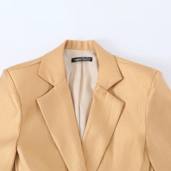 Damen Taillierter Blazer mit Kordelzug und Reverskragen Echo Archiv
