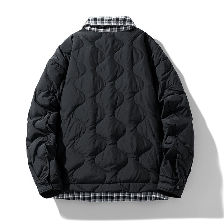 Herren Gesteppte Wende-Steppjacke mit kariertem Futter Echo Archiv