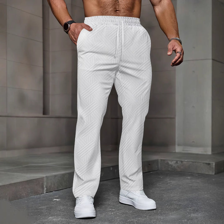 Herren bequeme Freizeithose mit modernem Strukturdesign Echoarchiv