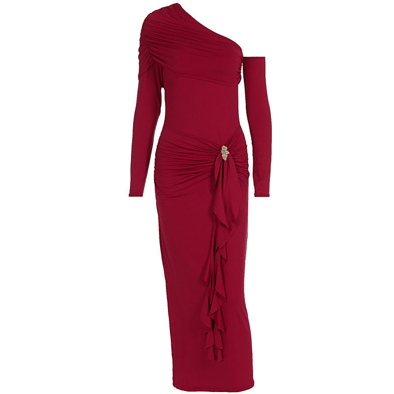 Damen elegantes Wickelkleid mit asymmetrischem Design und raffinierten Drapierungen Echo Archiv