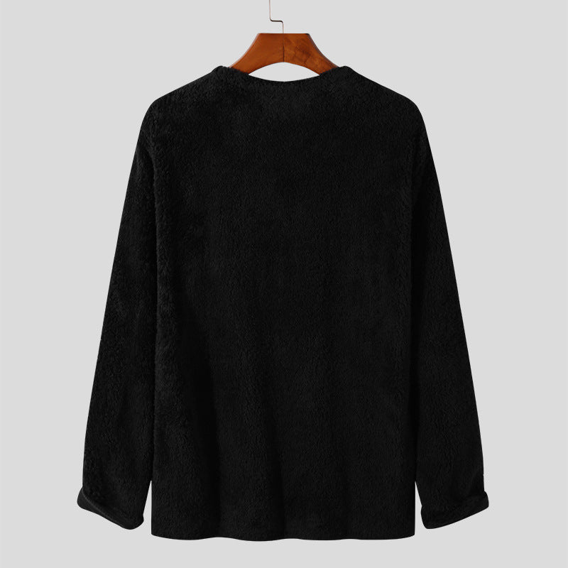 Herren kuscheliger V-Ausschnitt Pullover Echoarchiv