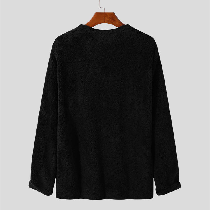 Herren kuscheliger V-Ausschnitt Pullover Echoarchiv