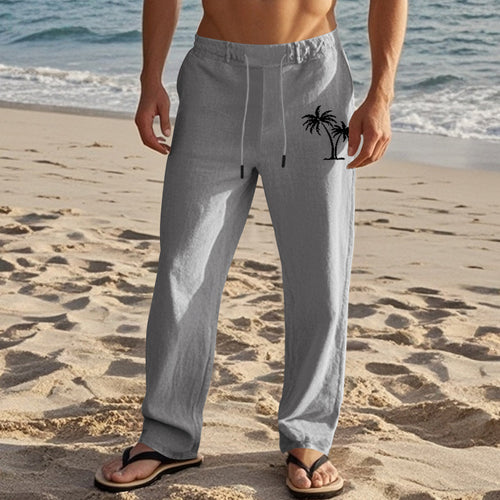 Herren lässige Strandhose mit elastischem Bund und praktischen Taschen Echoarchiv