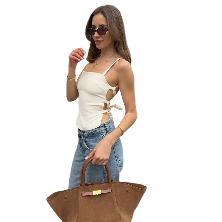 Damen Elegant geschnittenes Top mit raffinierten Schnürdetails Echo Archiv