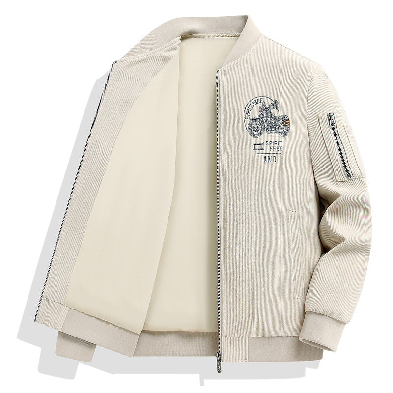 Herren Modische Bomberjacke mit stylischem Motorrad-Design Echo Archiv