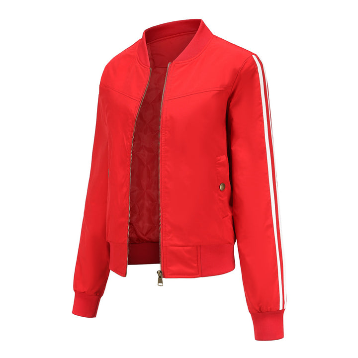 Damen nan sportive Bomberjacke mit seitlichen Kontraststreifen, gesteppter Innenfütterung und Rippbündchen Echo Archiv